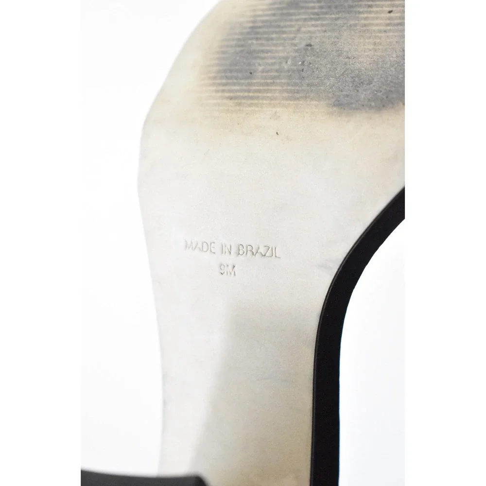 Steve Madden Carrson Sandal Women 9M Black Suede Block Heel Ankle Strap